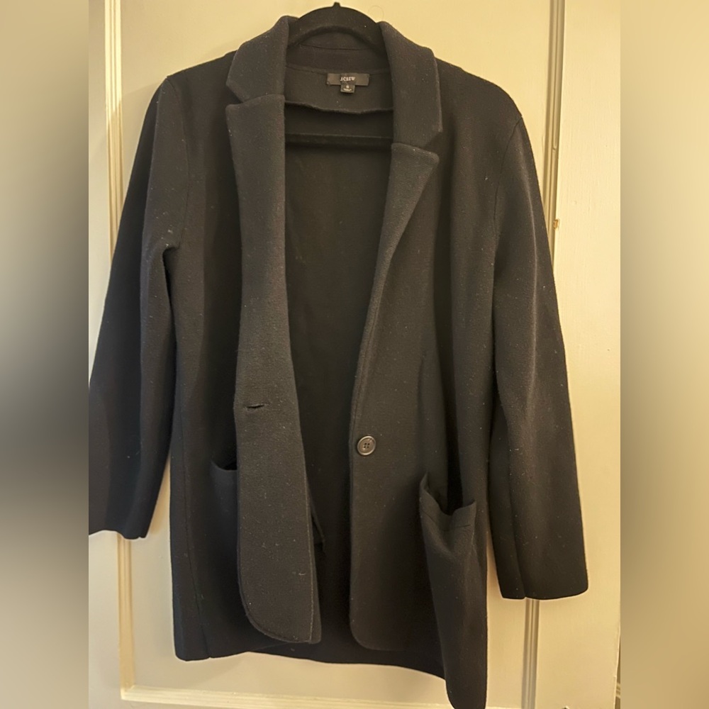 J. Crew black sweater blazer